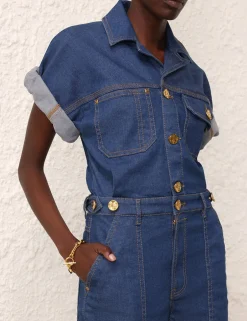Online ZIMMERMANN Matchmaker Denim Boiler Suit