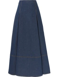 Clearance ZIMMERMANN Matchmaker Denim Flare Skirt