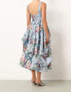 New ZIMMERMANN Matchmaker Drape Midi Dress