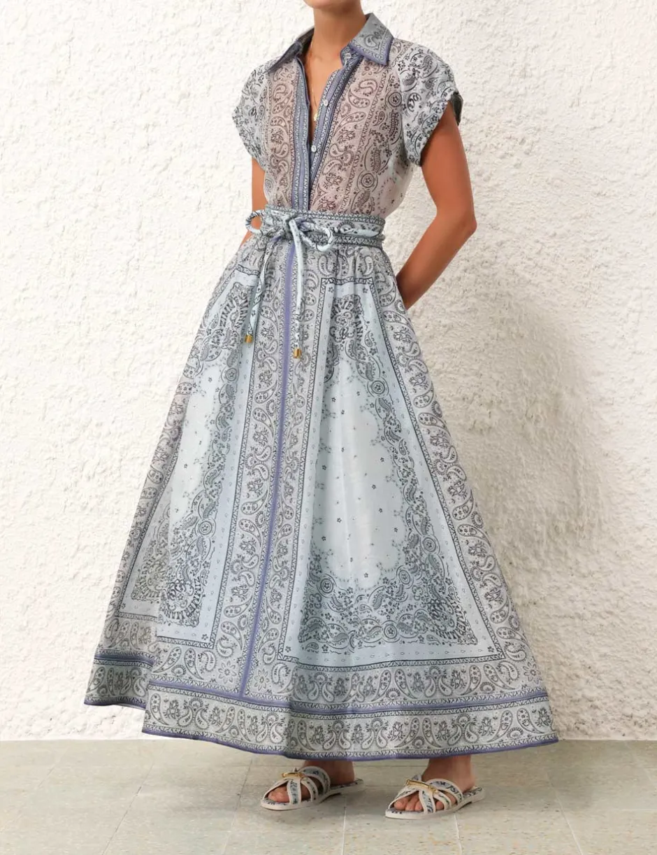ZIMMERMANN Matchmaker Gathered Midi Skirt