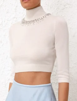 Discount ZIMMERMANN Matchmaker High Neck Crop Top