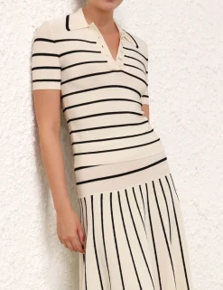 Sale ZIMMERMANN Matchmaker Knit Stripe Polo