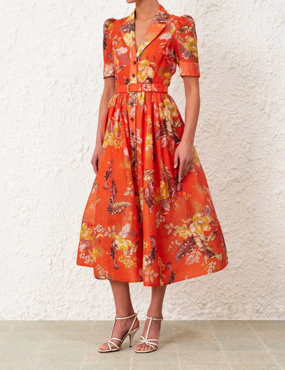 Discount ZIMMERMANN Matchmaker Midi Shirt Dress