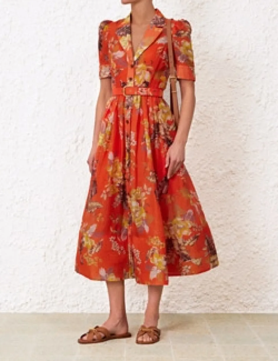 Discount ZIMMERMANN Matchmaker Midi Shirt Dress