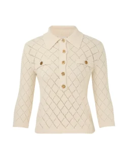 Outlet ZIMMERMANN Matchmaker Pointelle Polo Top