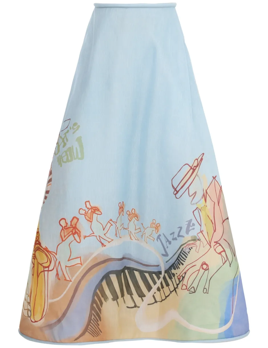 Online ZIMMERMANN Matchmaker Poster Flare Skirt