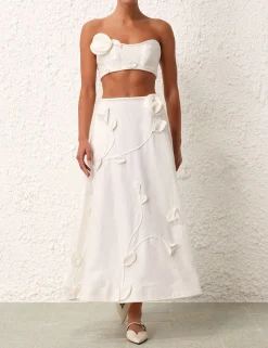 Clearance ZIMMERMANN Matchmaker Rose Flare Skirt