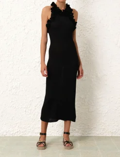 Outlet ZIMMERMANN Matchmaker Ruffle Neck Midi