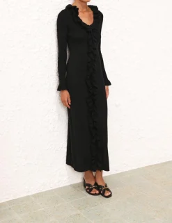 New ZIMMERMANN Matchmaker V-Neck Ruffle Dress
