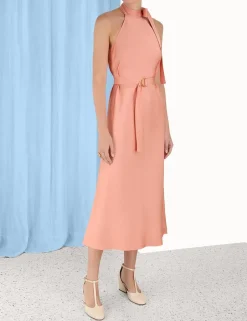 Best ZIMMERMANN Neck Tie Halter Bias Dress
