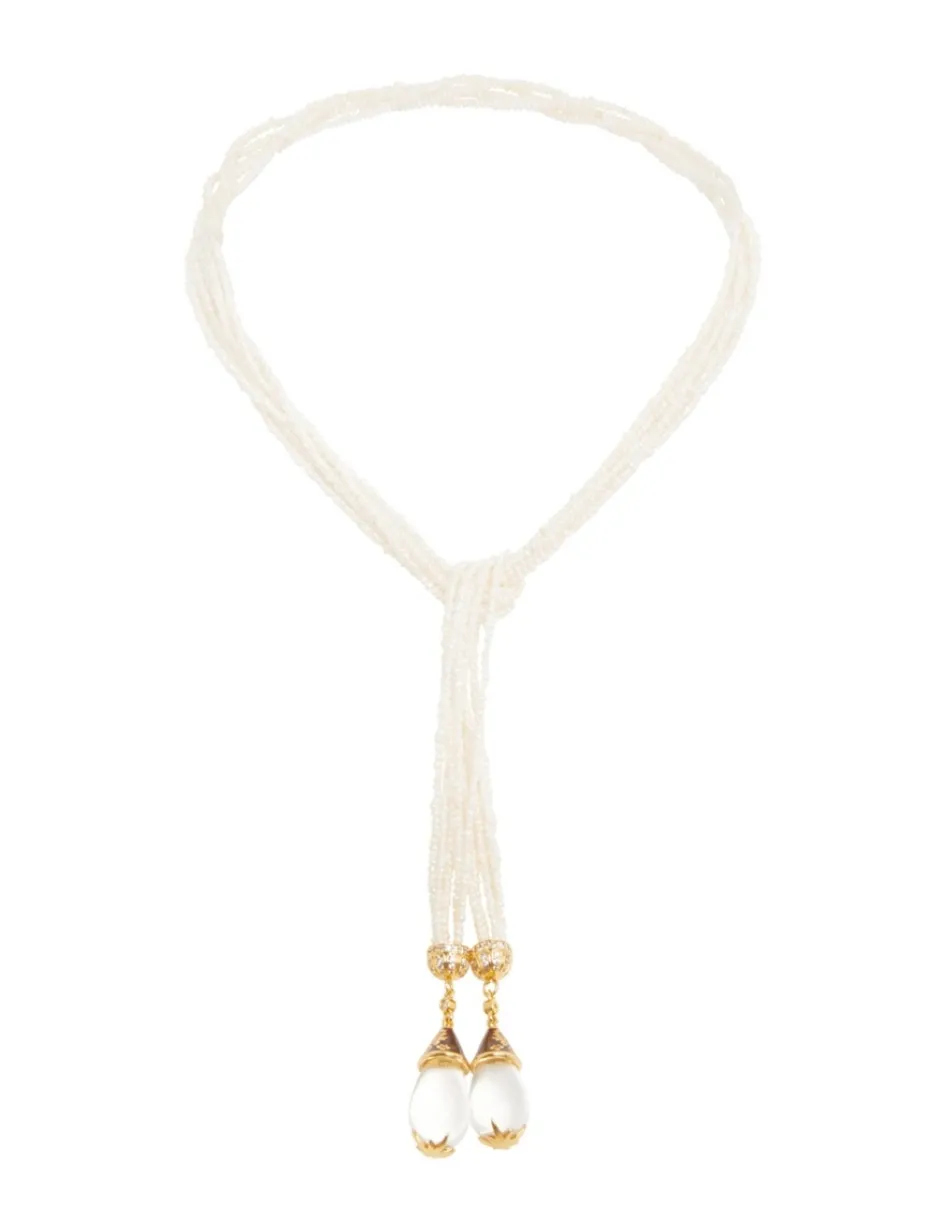 Clearance ZIMMERMANN Pearl Rope Lariat Necklace