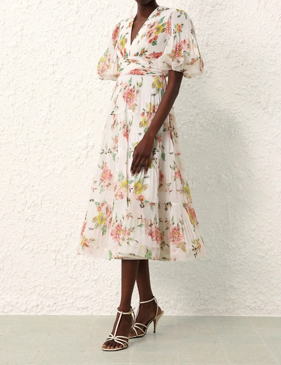 New ZIMMERMANN Pleated Midi Dress