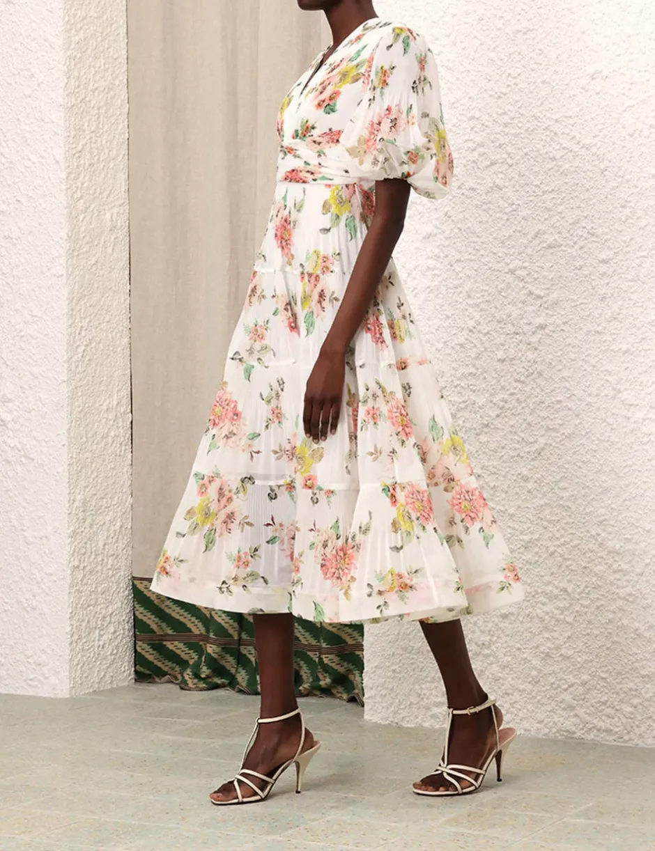 New ZIMMERMANN Pleated Midi Dress