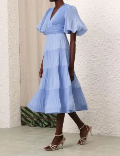 Clearance ZIMMERMANN Pleated Midi Dress