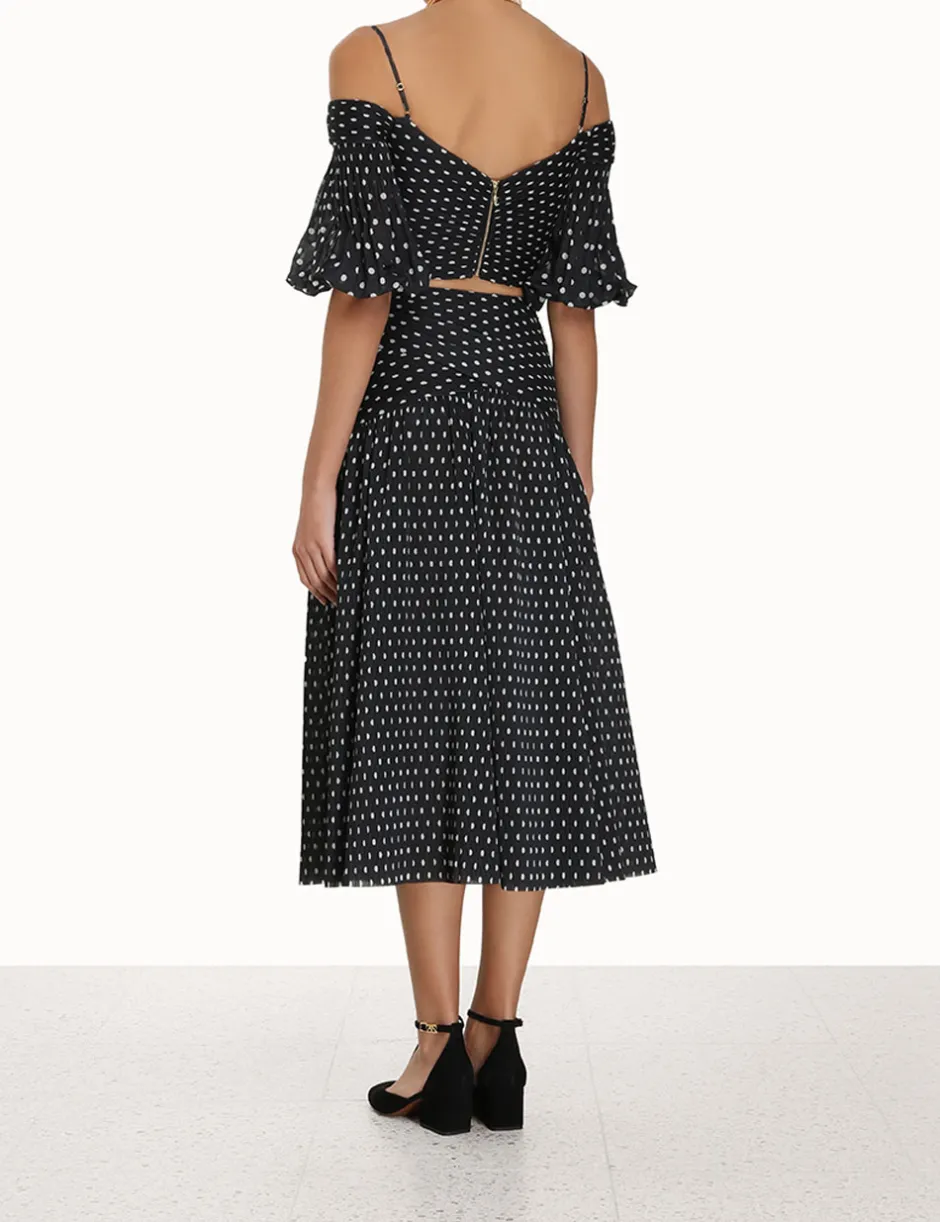 ZIMMERMANN Pleated Midi Skirt