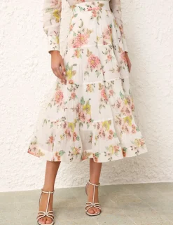ZIMMERMANN Pleated Midi Skirt