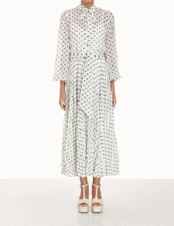 Clearance ZIMMERMANN Pleated Sunray Midi Skirt