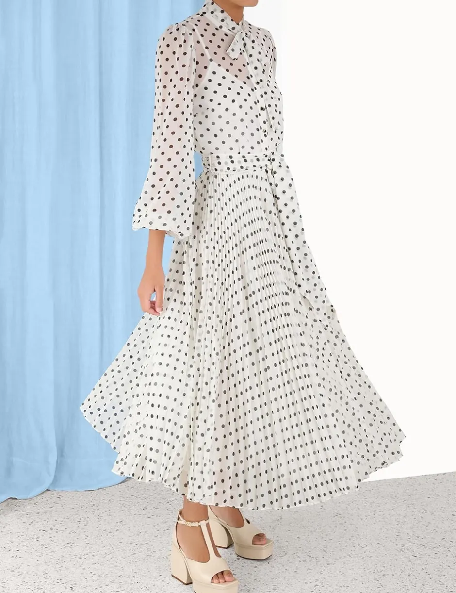 Clearance ZIMMERMANN Pleated Sunray Midi Skirt