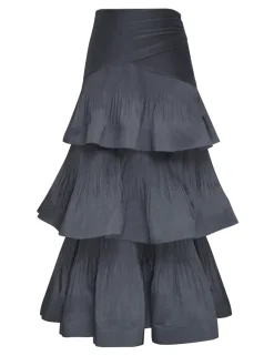 New ZIMMERMANN Pleated Tiered Skirt