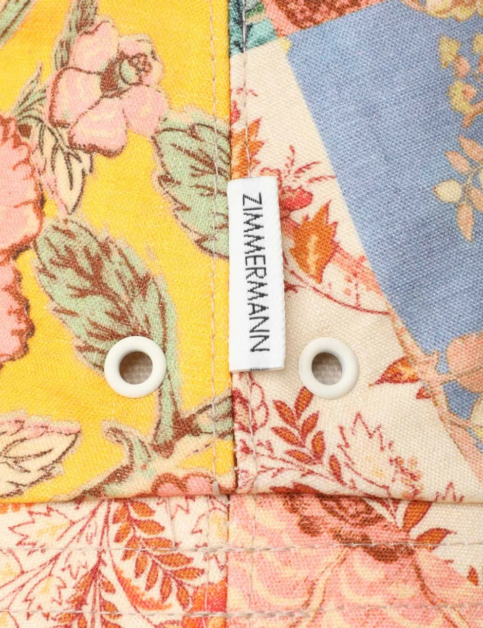 New ZIMMERMANN Printed Canvas Bucket Hat