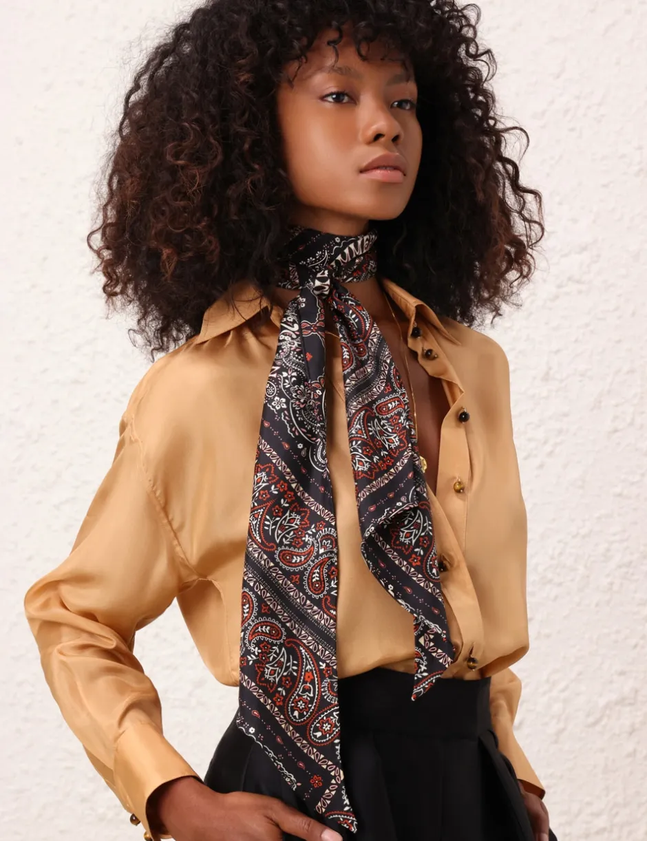 ZIMMERMANN Printed Silk Neck Scarf