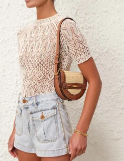 Outlet ZIMMERMANN Raffia Convertible Mini Bag