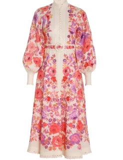 Best ZIMMERMANN Raie Billow Sleeve Midi Dress