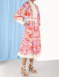 Best ZIMMERMANN Raie Billow Sleeve Midi Dress