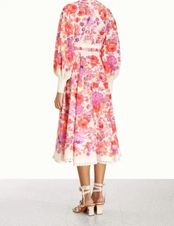 Best ZIMMERMANN Raie Billow Sleeve Midi Dress