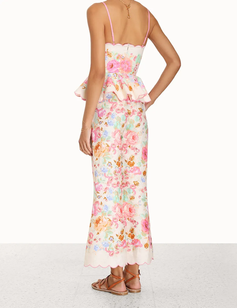 Sale ZIMMERMANN Raie Crop Flare Pant