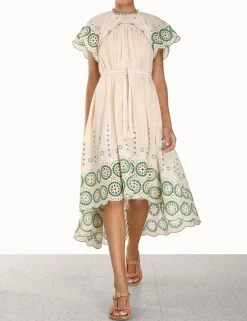 Discount ZIMMERMANN Raie Embroidered Dress