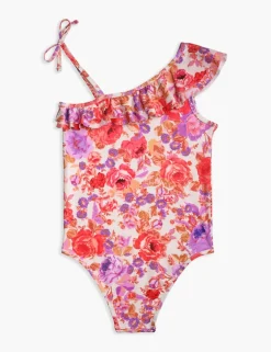 New ZIMMERMANN Raie Frill 1 Shoulder 1Pc
