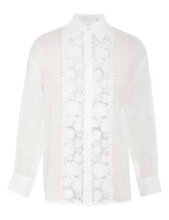 Online ZIMMERMANN Raie Lace Flower Shirt