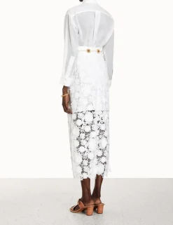 Online ZIMMERMANN Raie Lace Flower Shirt