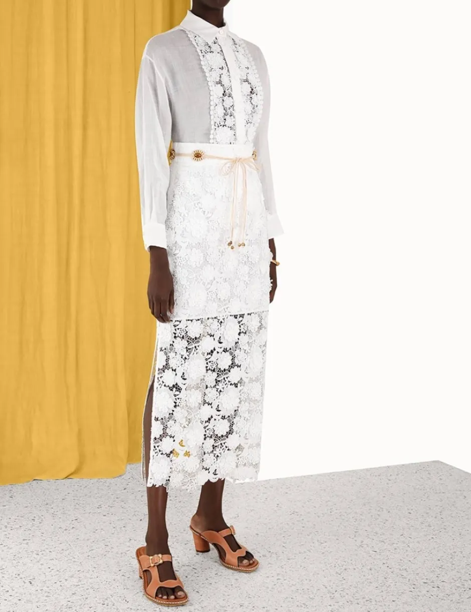 Outlet ZIMMERMANN Raie Lace Flower Shirt