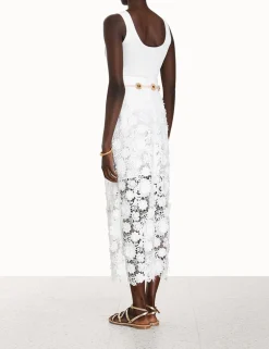 ZIMMERMANN Raie Lace Flower Skirt