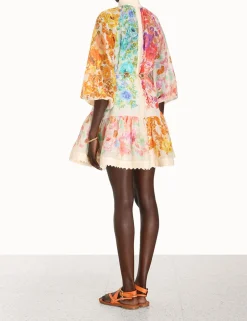 Clearance ZIMMERMANN Raie Lantern Mini Dress