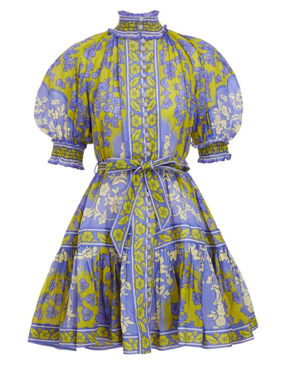 Clearance ZIMMERMANN Raie Lantern Mini Dress