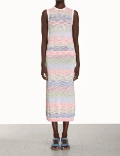 Online ZIMMERMANN Raie Marl Midi Skirt