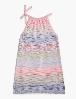 Outlet ZIMMERMANN Raie Marl Tie-Neck Dress