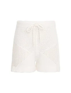 Online ZIMMERMANN Raie Mesh Knit Shorts