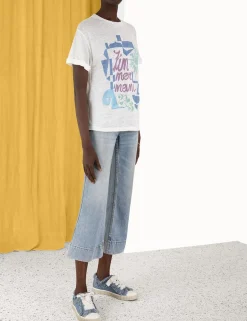 Clearance ZIMMERMANN Raie Roll Sleeve Tee