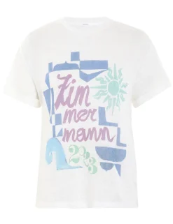 Hot ZIMMERMANN Raie Roll Sleeve Tee