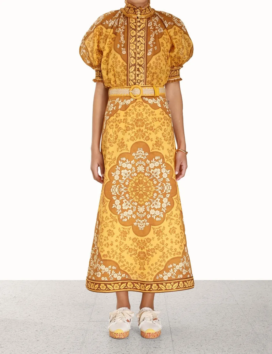 Clearance ZIMMERMANN Raie Short Sleeve Blouse