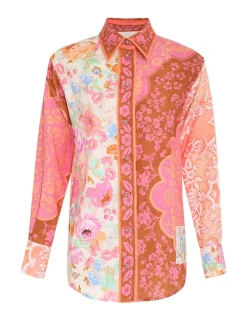 Clearance ZIMMERMANN Raie Spliced Body Shirt