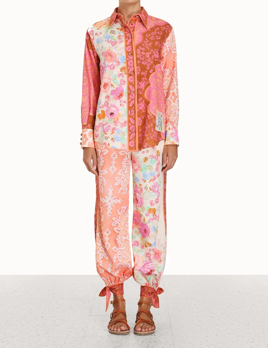 Clearance ZIMMERMANN Raie Spliced Body Shirt