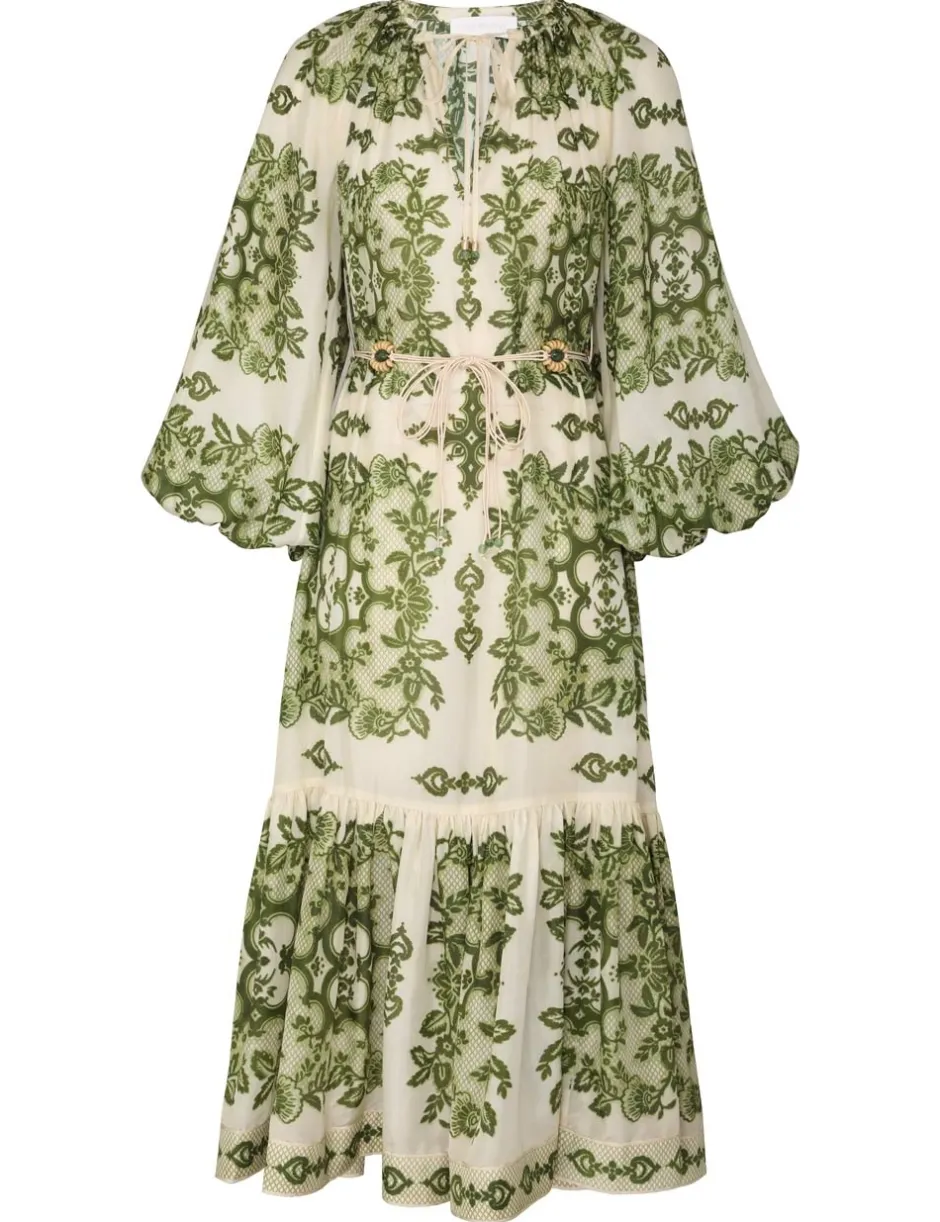 Best ZIMMERMANN Raie Tiered Billow Midi Dress