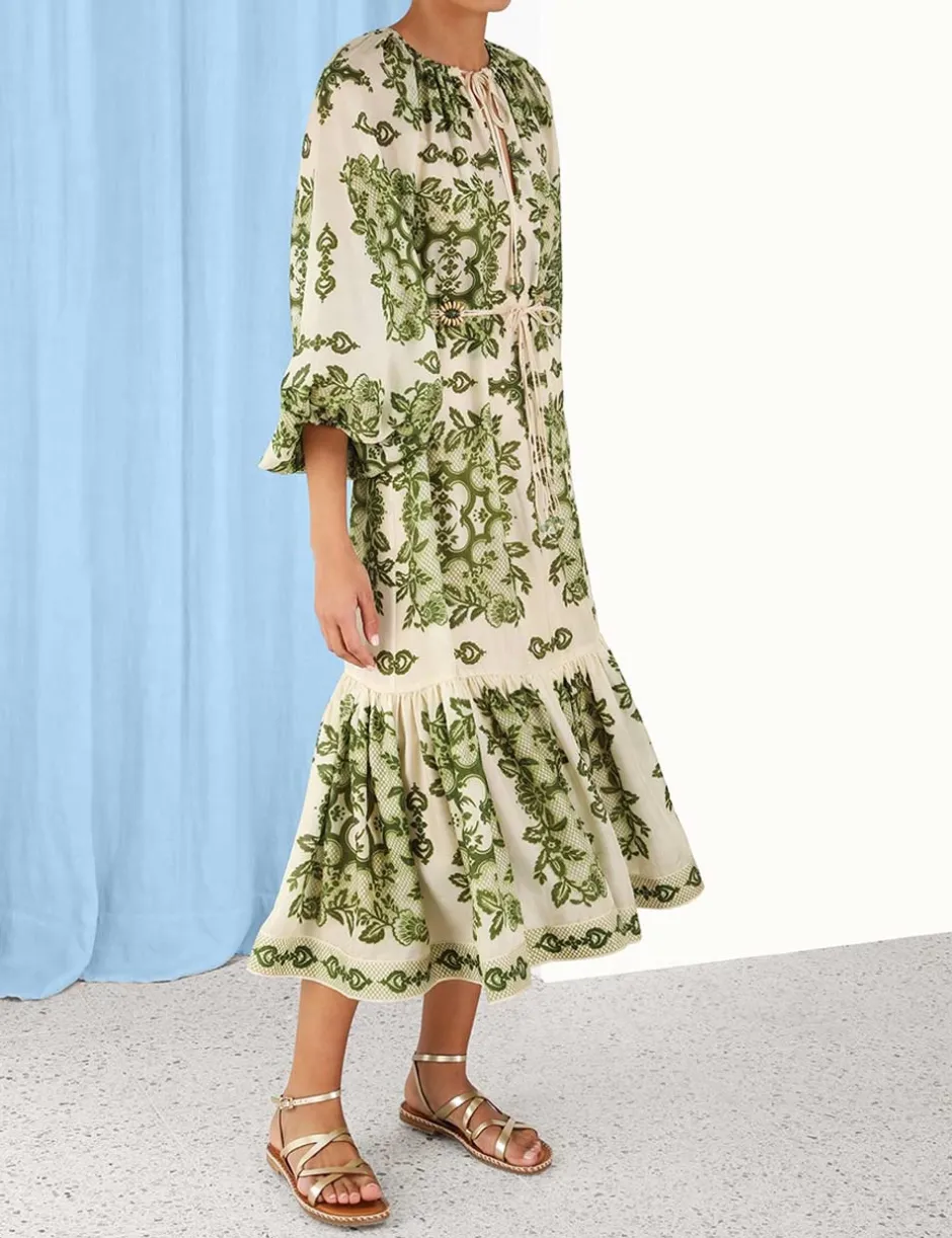 Best ZIMMERMANN Raie Tiered Billow Midi Dress