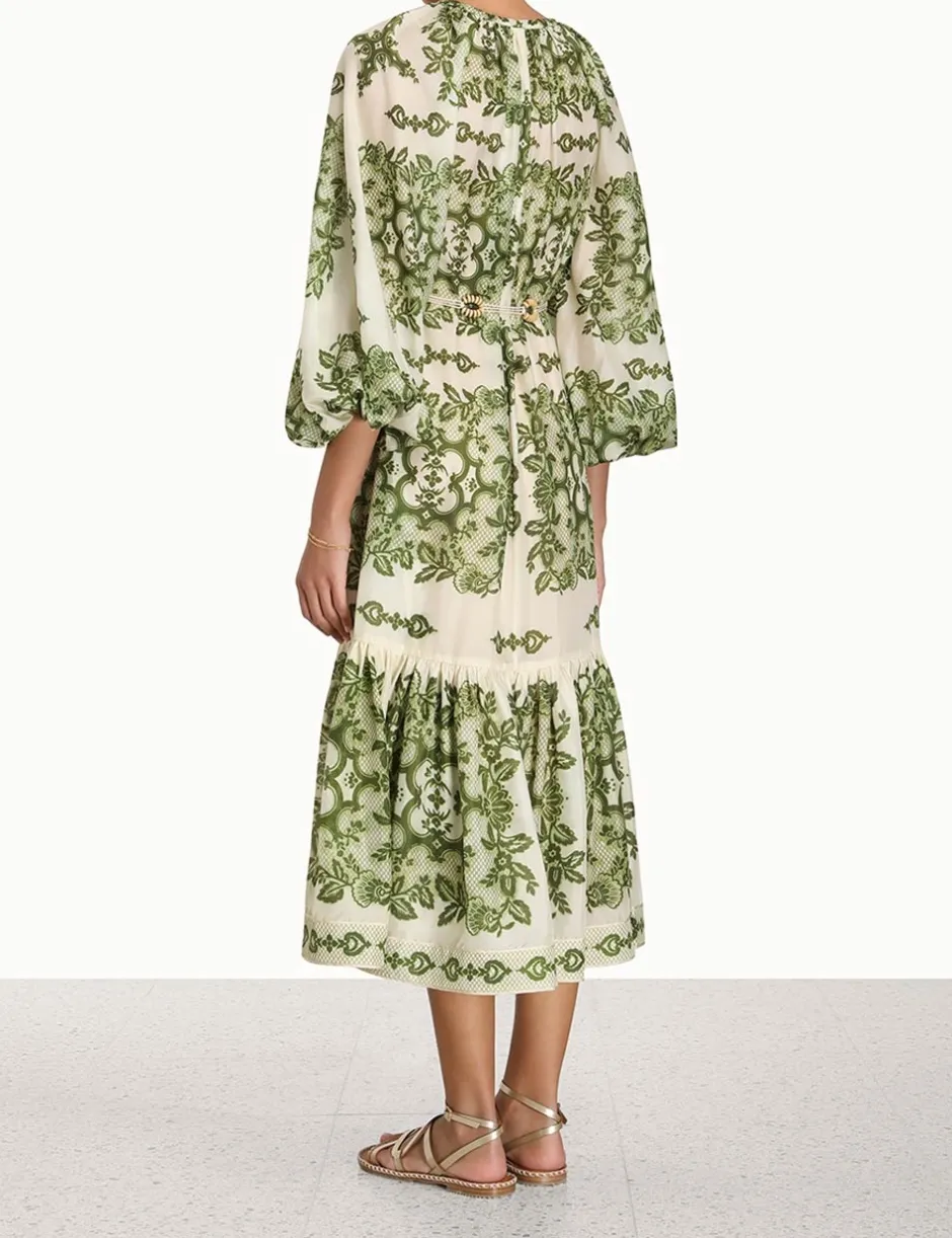 Best ZIMMERMANN Raie Tiered Billow Midi Dress