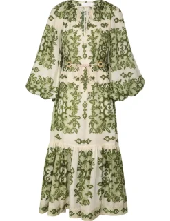 Discount ZIMMERMANN Raie Tiered Billow Midi Dress